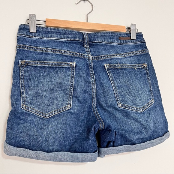 Pilcro Script High-Rise Shorts Dark Denim 27 - Picture 3 of 13